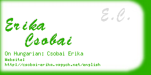 erika csobai business card